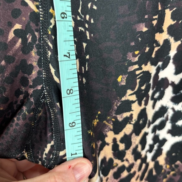 Betsey Johnson Black and Pink Leggings with Abstract Animal Print - Picture 7 of 10
